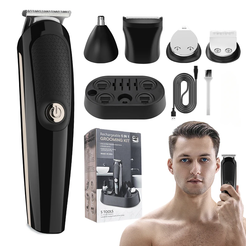 

Electric Hair Clipper Resuxi HC-0261 Waterproof Multifunctional Shaver Razor Men's Hair Trimmers 5-in-1 Nose Hair Device.