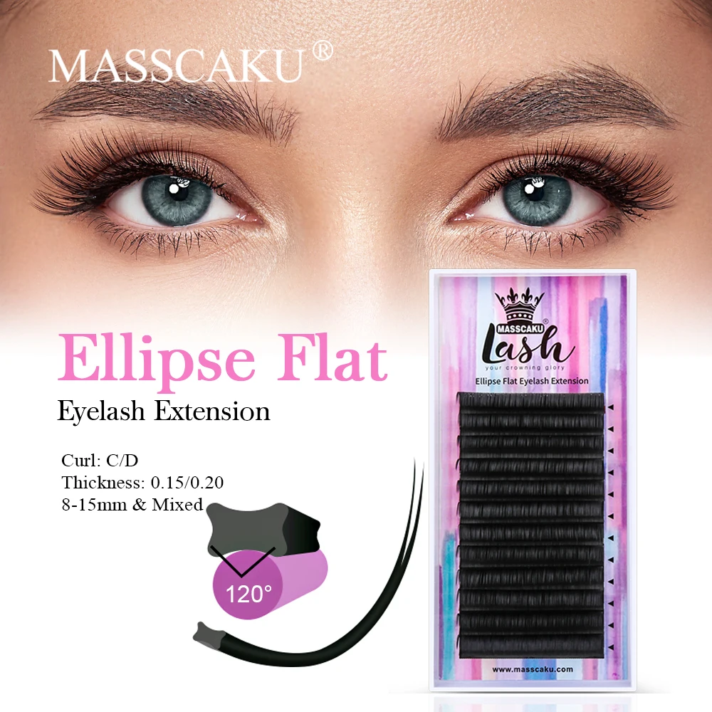 MASSCAKU Premium Mink Ellipse Flat Lashes 0.15/0.20/0.25 Thickness Fluffy Cashmere Ellipse Volume Individual Eyelash Extension
MASSCAKU Premium Mink Ellipse Flat Lashes 0.15/0.20/0.25 Thickness Fluffy Cashmere Ellipse Volume Individual Eyelash Extension