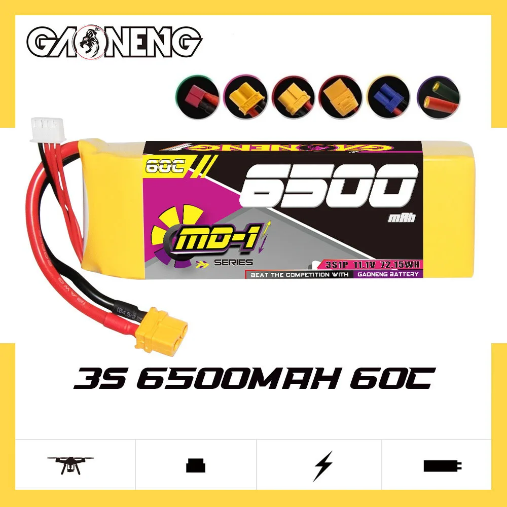 GNB 6500mAh 3s 11.1v Lipo Battery For RC Cars Boats RC Helicopter Quadcopter Drone Spare Parts 60c 3s Battery
GNB 6500mAh 3s 11.1v Lipo Battery For RC Cars Boats RC Helicopter Quadcopter Drone Spare Parts 60c 3s Battery