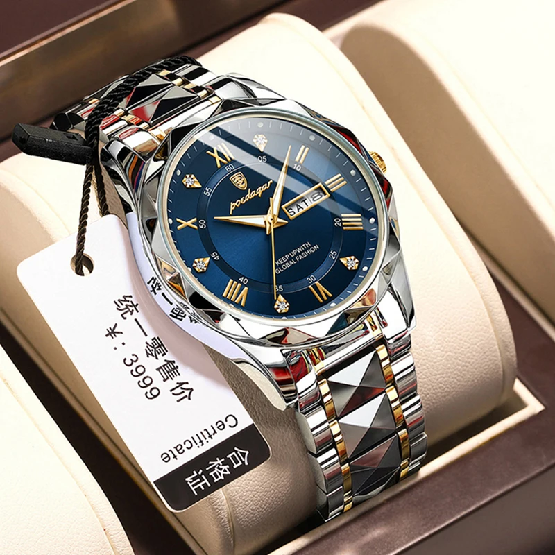 Sdotter Mens Watches Top Brand Luxury Stainless Steel Waterproof Luminous Date Week Quartz Watch for Men Business Wristwatch
Sdotter Mens Watches Top Brand Luxury Stainless Steel Waterproof Luminous Date Week Quartz Watch for Men Business Wristwatch