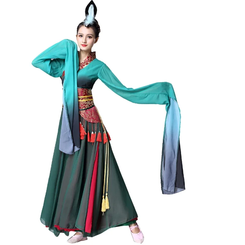 

Women' Dance Costume Ancient Costume han Costume Chinese Style National Classical Elegant Water sleeve Performance