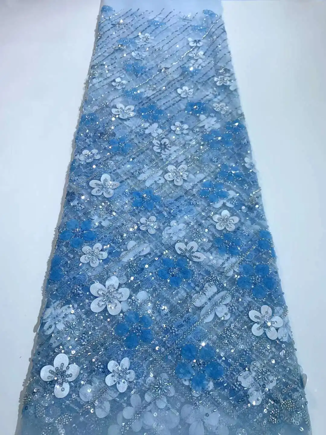 Beautifu-Colorful Crtystal Sequins, 3D Embroidered French Tulle Net, Sequined African Embroidery Lace, Evening Dresses, Weddings
Beautifu-Colorful Crtystal Sequins, 3D Embroidered French Tulle Net, Sequined African Embroidery Lace, Evening Dresses, Weddings