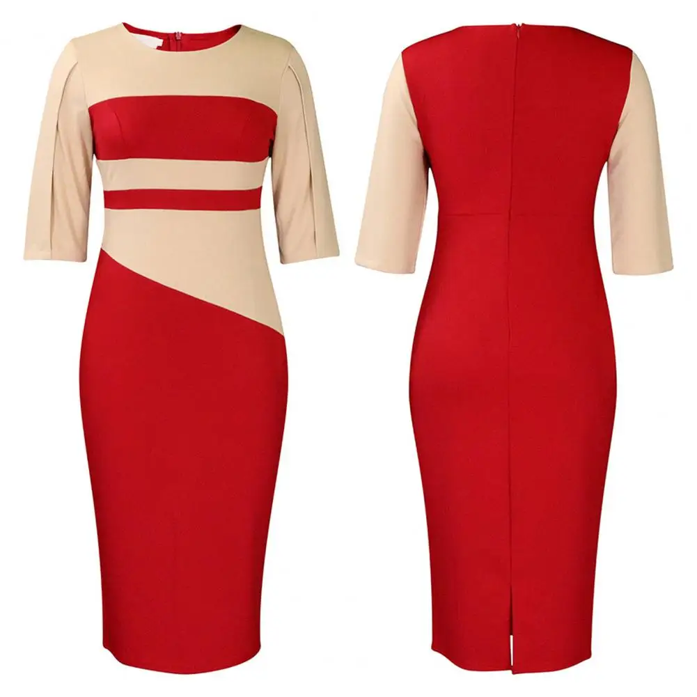 Women Party Dress Elegant Knee Length Patchwork Midi Dress for Women Slim Fit O Neck Prom Party Sheath Dress with for Special
Women Party Dress Elegant Knee Length Patchwork Midi Dress for Women Slim Fit O Neck Prom Party Sheath Dress with for Special