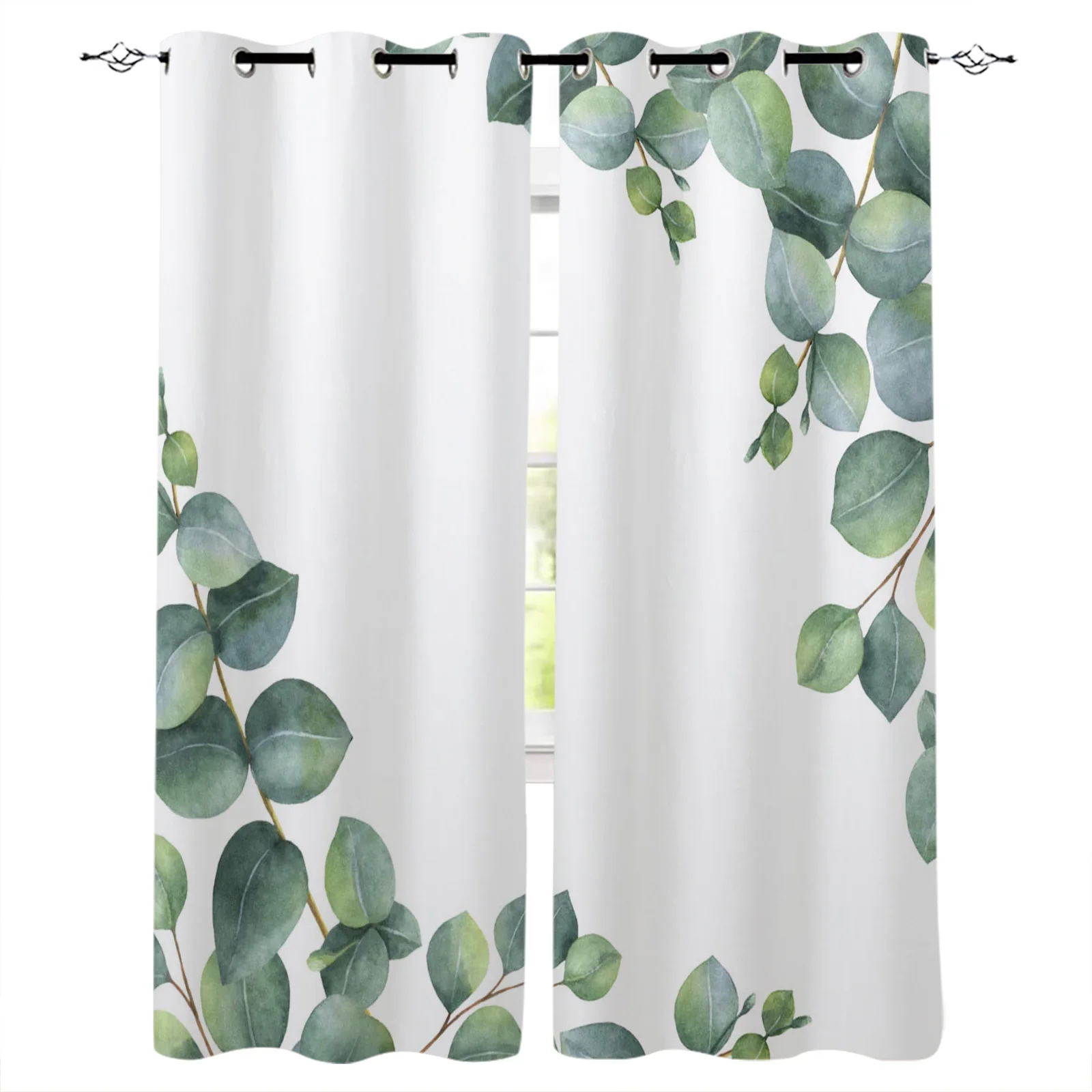 Eucalyptus Green Leaves Plant Blackout Curtains Window Curtains for Bedroom Living Room Decor Window Treatments
Eucalyptus Green Leaves Plant Blackout Curtains Window Curtains for Bedroom Living Room Decor Window Treatments