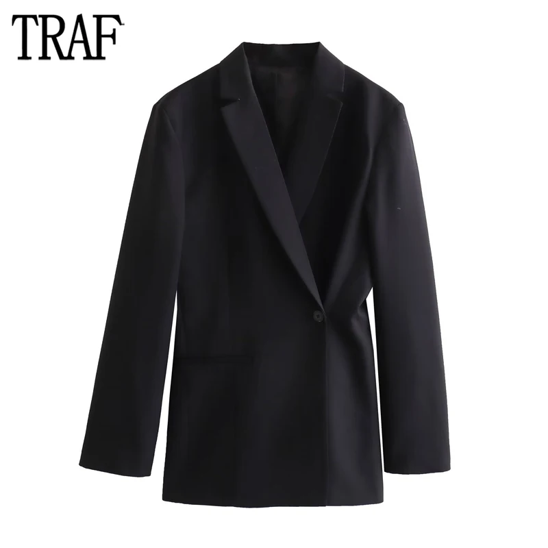 TRAF Double Breasted Blazer for Women Black Office Blazer Woman 2023 Long Sleeve Women's Blazers Autumn Asymmetric Coats Jackets
TRAF Double Breasted Blazer for Women Black Office Blazer Woman 2023 Long Sleeve Women's Blazers Autumn Asymmetric Coats Jackets