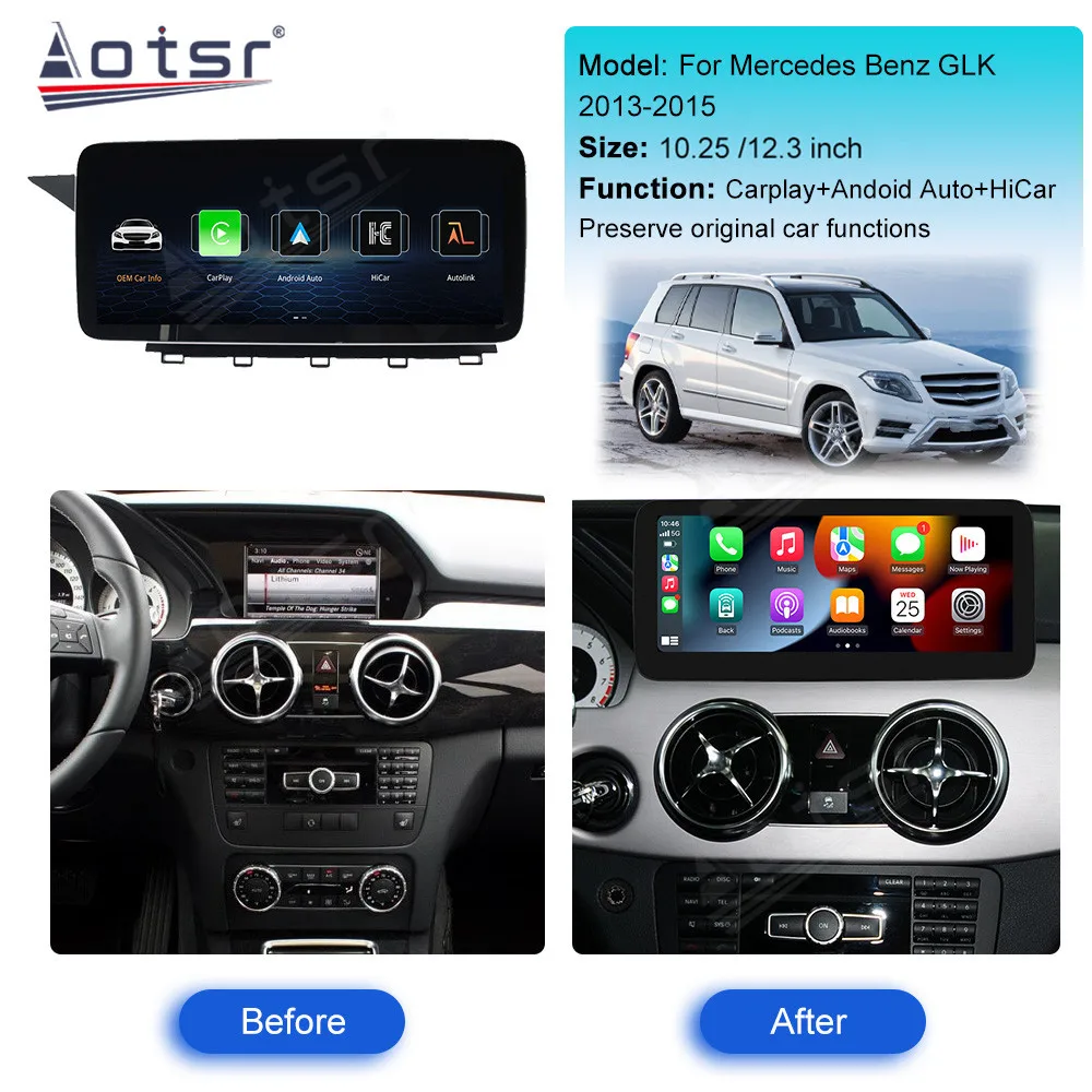 Linux Car Radio For Mercedes Benz GLK 2013/2014/2015 Wireless CarPlay Android Auto Stereo GPS Multimedia Player Headunit NTG4.5
Linux Car Radio For Mercedes Benz GLK 2013/2014/2015 Wireless CarPlay Android Auto Stereo GPS Multimedia Player Headunit NTG4.5