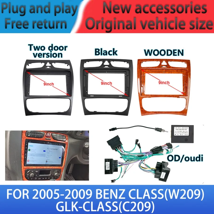 FOR 2005-2009 BENZ CLASS(W209)GLK-CLASS(C209) Car Radio Android Stereo audio multimedia frame cables universal modification
FOR 2005-2009 BENZ CLASS(W209)GLK-CLASS(C209) Car Radio Android Stereo audio multimedia frame cables universal modification