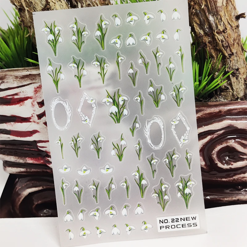3D Nail Stickers White Flowers Tulip Lily Line Tough Design Manicure Sticker Glue Decals Transfer Sliders Nail Art Decoration
3D Nail Stickers White Flowers Tulip Lily Line Tough Design Manicure Sticker Glue Decals Transfer Sliders Nail Art Decoration