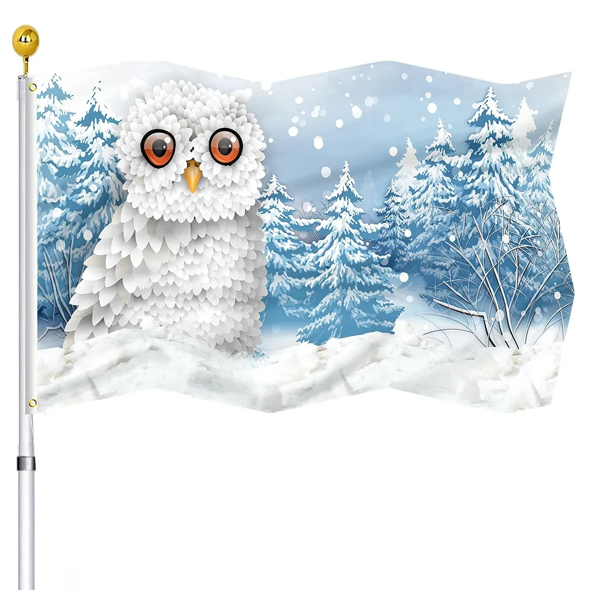 Winter Owl Flag Snow Forest Home Decorative House Yard Outdoor Decorations Flags with Brass Grommets Wildlife Flag for Women Men
Winter Owl Flag Snow Forest Home Decorative House Yard Outdoor Decorations Flags with Brass Grommets Wildlife Flag for Women Men