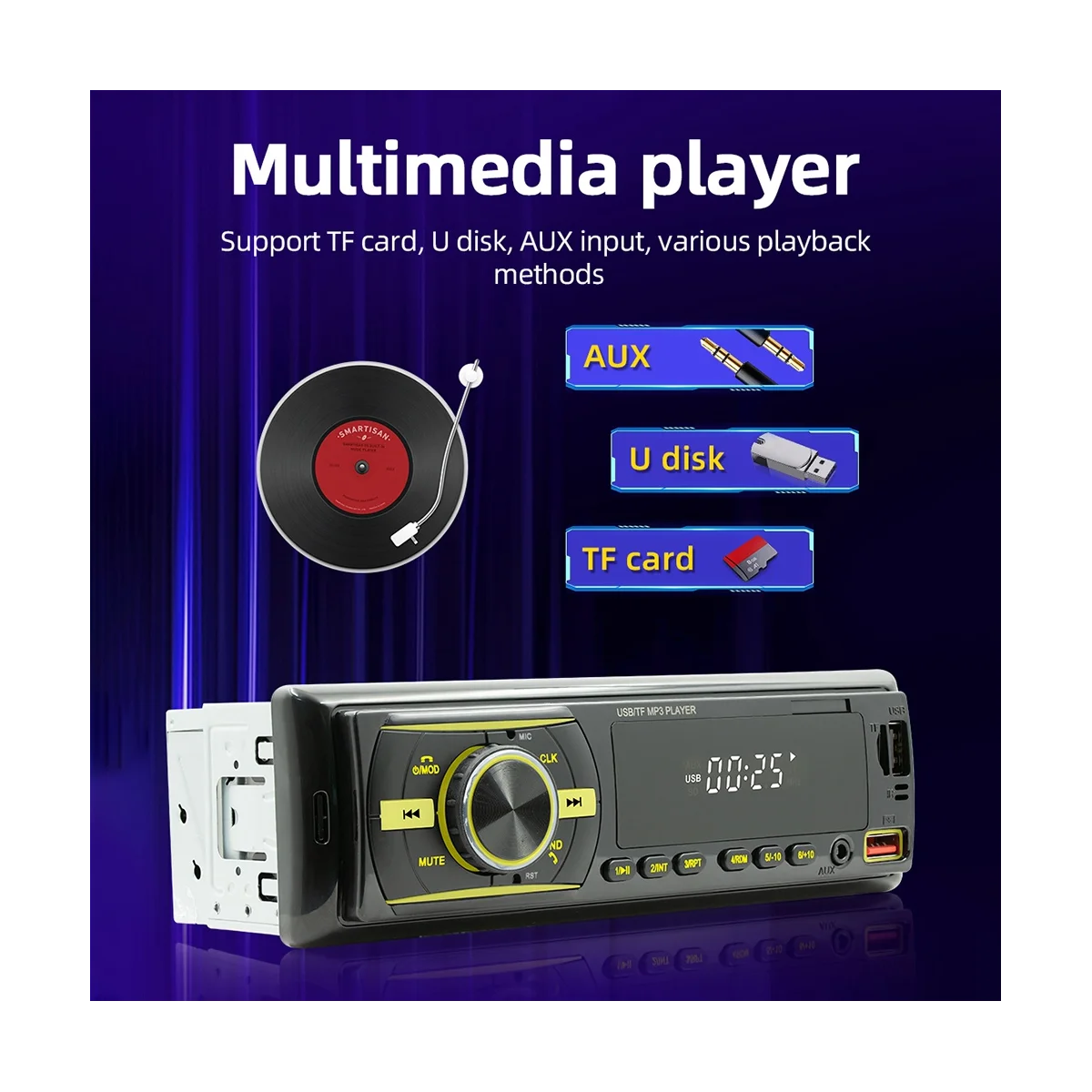 

Автомобильный MP3-плеер D3106, автомобильное радио, аудиоплеер, автомобильные принадлежности