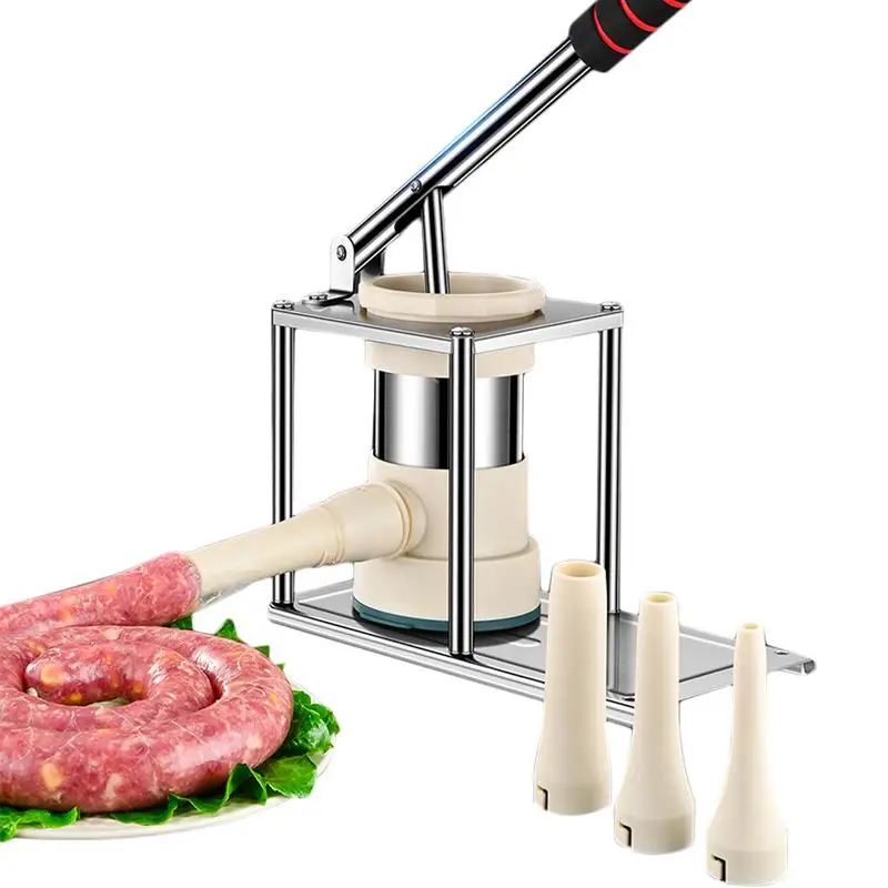 Колбасный шприц для колбасы, вертикальный шприц для мяса из нержавеющей стали с 5 ручными кухонными наполнителями
Колбасный шприц для колбасы, вертикальный шприц для мяса из нержавеющей стали с 5 ручными кухонными наполнителями