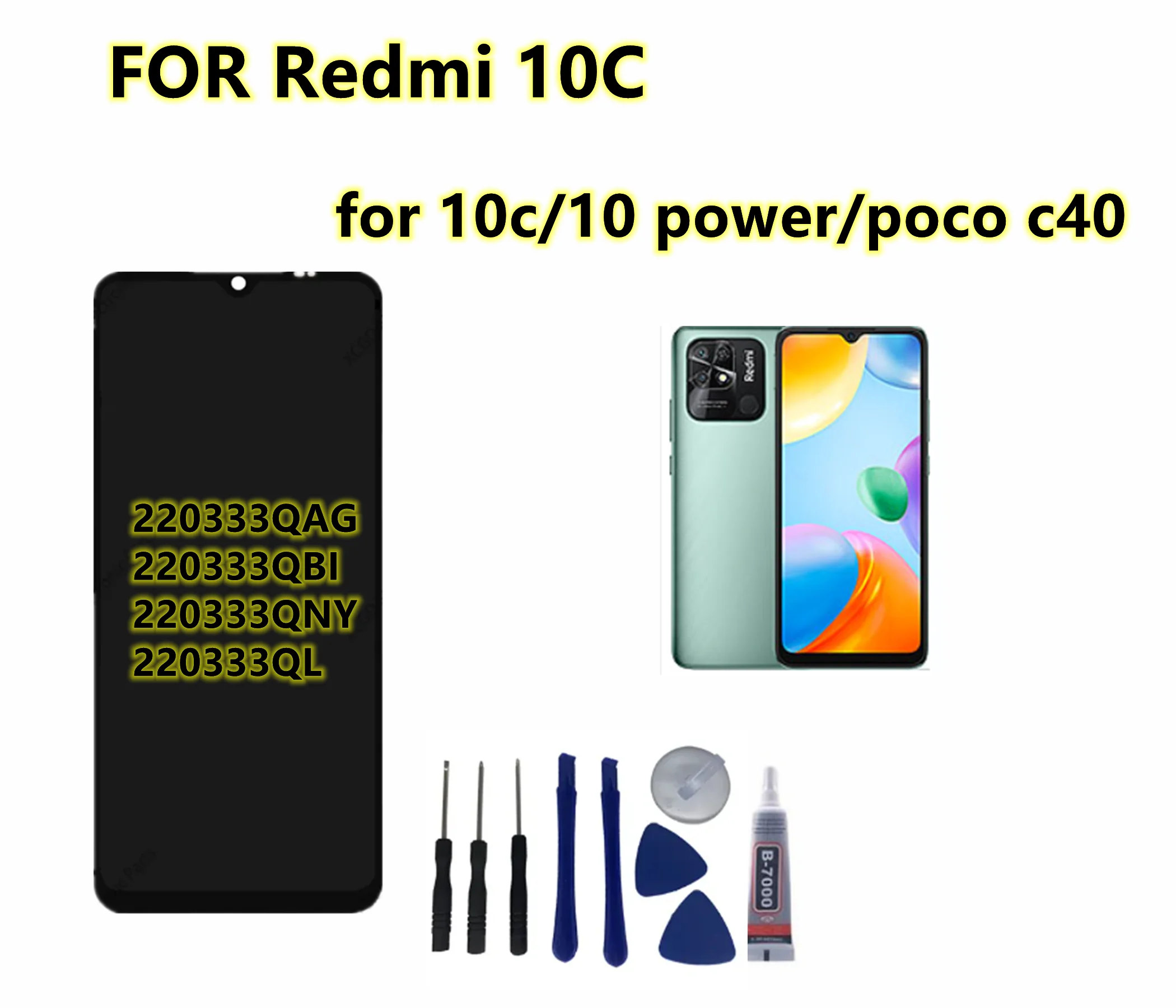 Original LCD Display Touch Screen Digitizer Assembly Replacement, Redmi 10C, 10 Power, Poco C40, DIY
Original LCD Display Touch Screen Digitizer Assembly Replacement, Redmi 10C, 10 Power, Poco C40, DIY