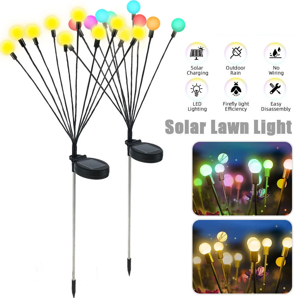 Solar LED Firefly Light Outdoor Garden Landscape Lights Waterproof Sunlight Solar Fireworks Lamp Yard Lawn Decoration Light 
Solar LED Firefly Light Outdoor Garden Landscape Lights Waterproof Sunlight Solar Fireworks Lamp Yard Lawn Decoration Light