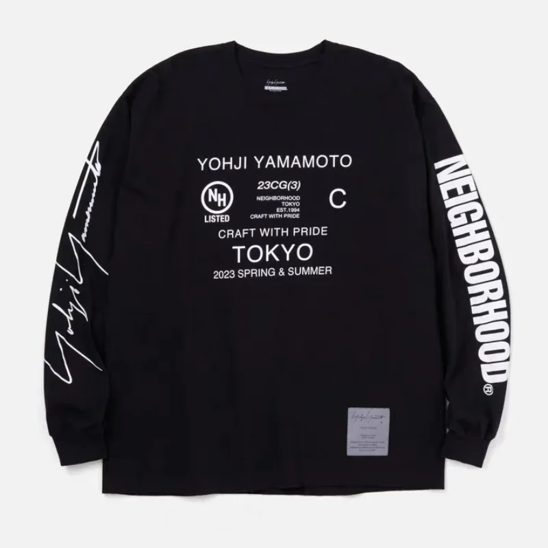 NBHD Yamamoto, Повседневная футболка из чистого хлопка с круглым вырезом и длинными рукавами
NBHD Yamamoto, Повседневная футболка из чистого хлопка с круглым вырезом и длинными рукавами