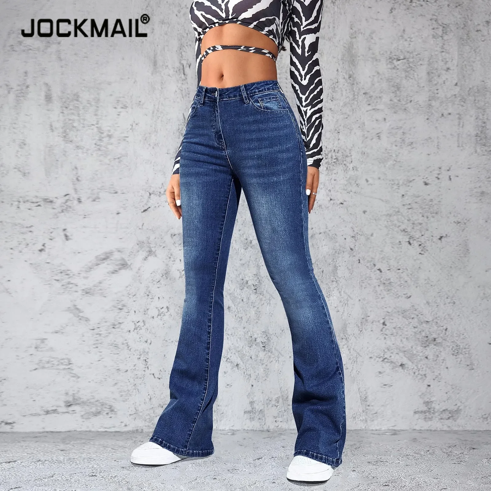 

Casual Jeans Statured Spicy Girl Workwear Micro Flared Jeans Women's Micro Pants Straight Slim-fit Nine-point Flare Pants