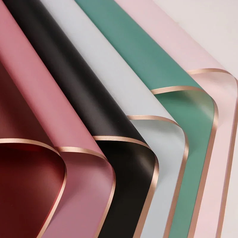 New Gold Border Flower Wrapping Paper Flower Shop Flower Packaging Materials High Grade Waterproof Bouquet Jelly Film Papers
New Gold Border Flower Wrapping Paper Flower Shop Flower Packaging Materials High Grade Waterproof Bouquet Jelly Film Papers