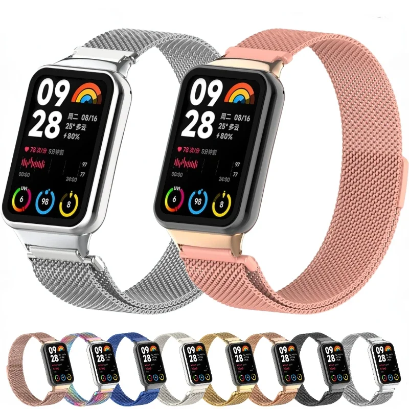 Milanese loop strap For XiaoMi miband 8 Pro stainless steel metal magnetic bracelet strap For Redmi Watch 4 Correa accessories
Milanese loop strap For XiaoMi miband 8 Pro stainless steel metal magnetic bracelet strap For Redmi Watch 4 Correa accessories