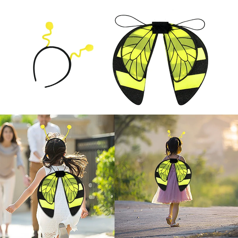 

Bee Wing Children Cosplay Costumes Christmas Halloween Nightclub Carnival Masquerade Performance Holiday Birthday Party Decor