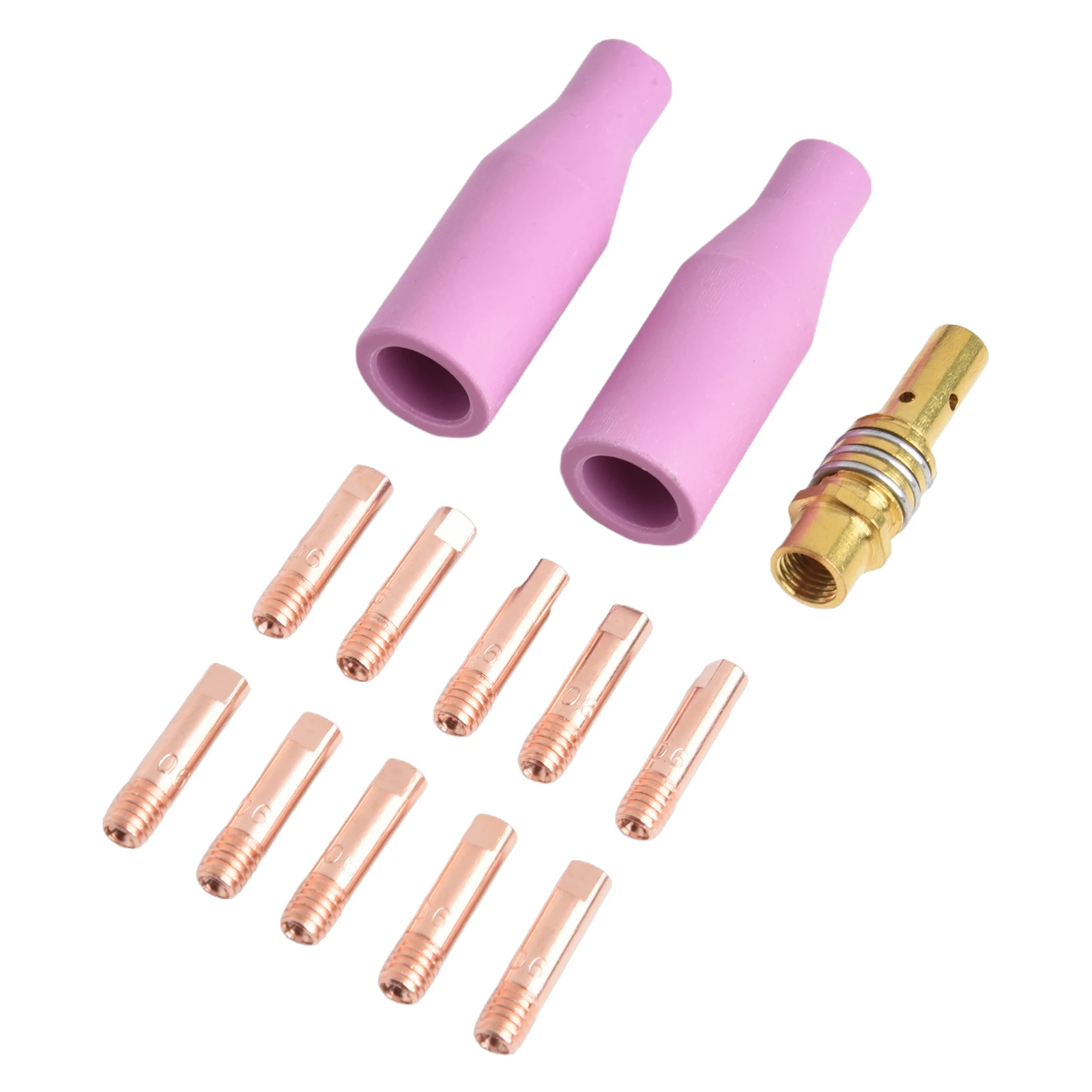 Sturdy For 15AK Welding Torch with Argon Gas Ceramic Nozzle Holder Suitable for For 15AK MIG Copper Electrode Clip 13pcs/Set
Sturdy For 15AK Welding Torch with Argon Gas Ceramic Nozzle Holder Suitable for For 15AK MIG Copper Electrode Clip 13pcs/Set