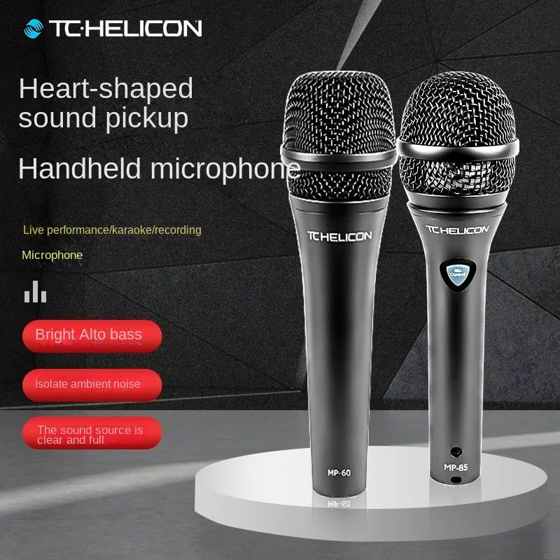 

TC Helicon MP-60/MP-85 Moving Coil Microphone Heart-Shaped Pickup Handheld Live Stage Microphone Karaoke
