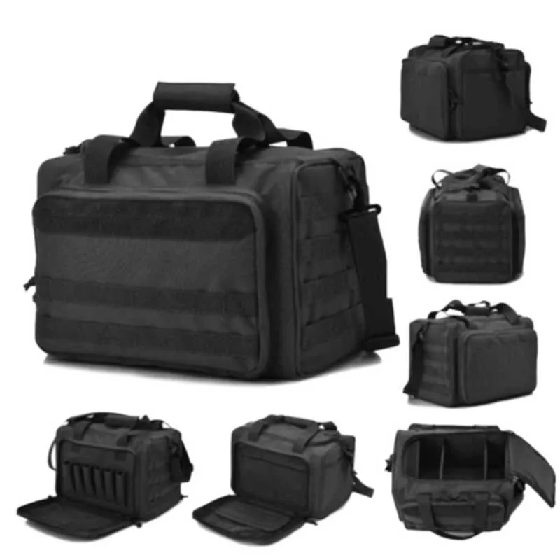 

Tactical Range Bag Waterproof Gun Shooting Pistol Storage Pack Hunting Accessories Tools Sling Bag Camping High Capacity Handbag