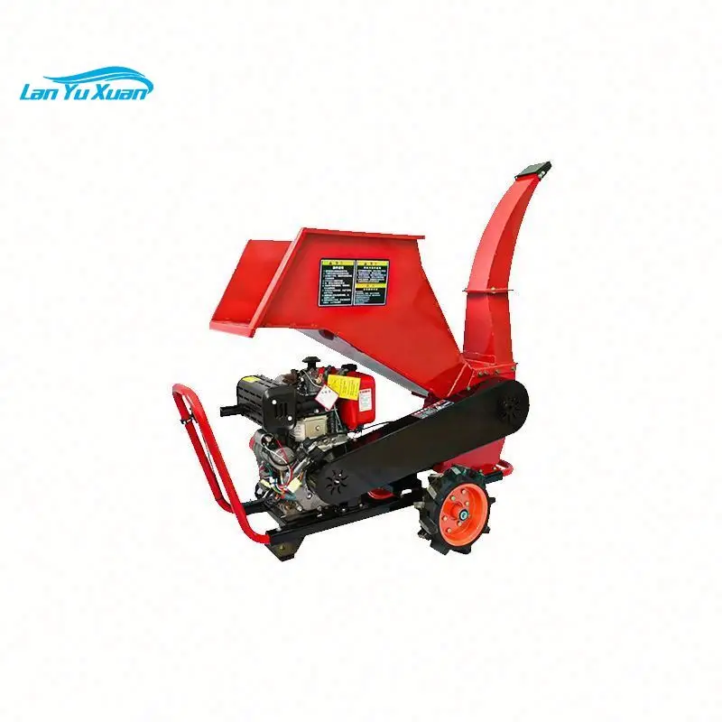 

Diesel Engine Wood branch crusher machine Wood chipper branches crusher forestry shredder wood chopping machine