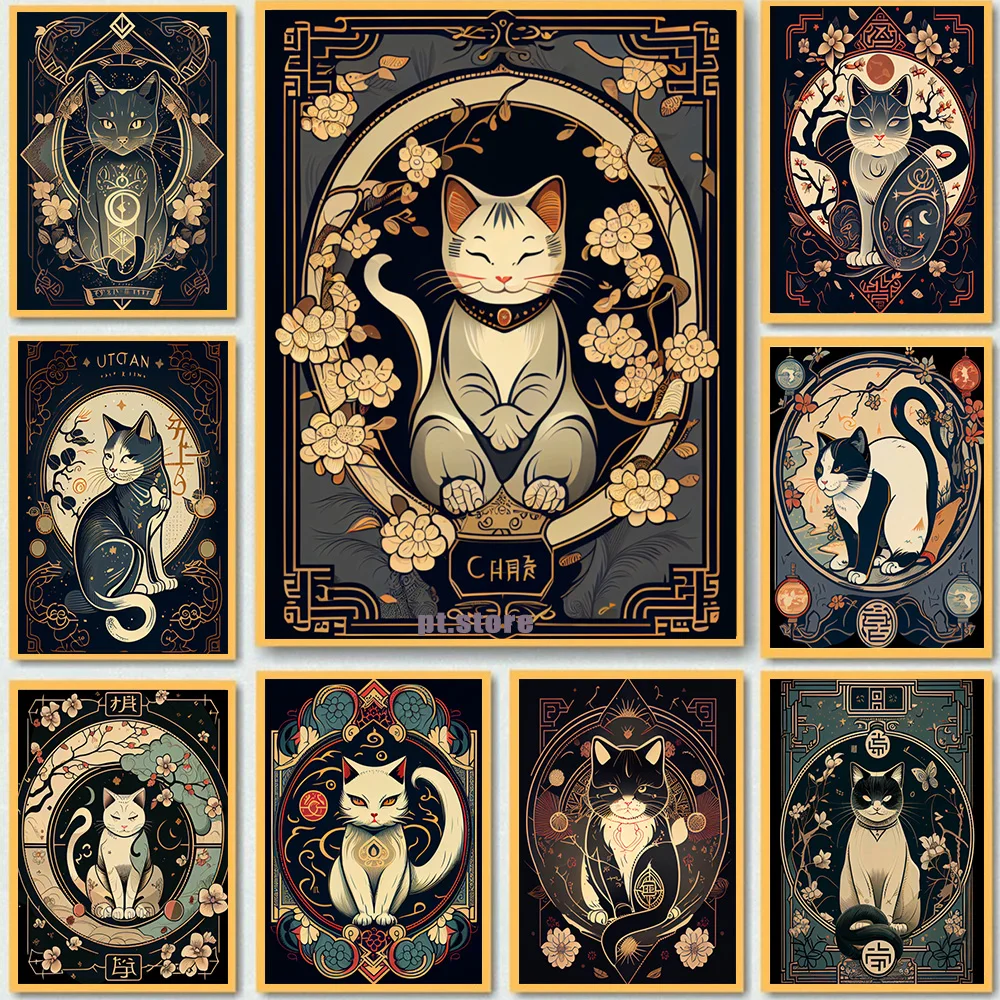 Ukiyo-E Japanese Samurai Cat Retro Poster Animal Canvas Painting Art Mural Living Room Bedroom Background Decor Picture Prints
Ukiyo-E Japanese Samurai Cat Retro Poster Animal Canvas Painting Art Mural Living Room Bedroom Background Decor Picture Prints