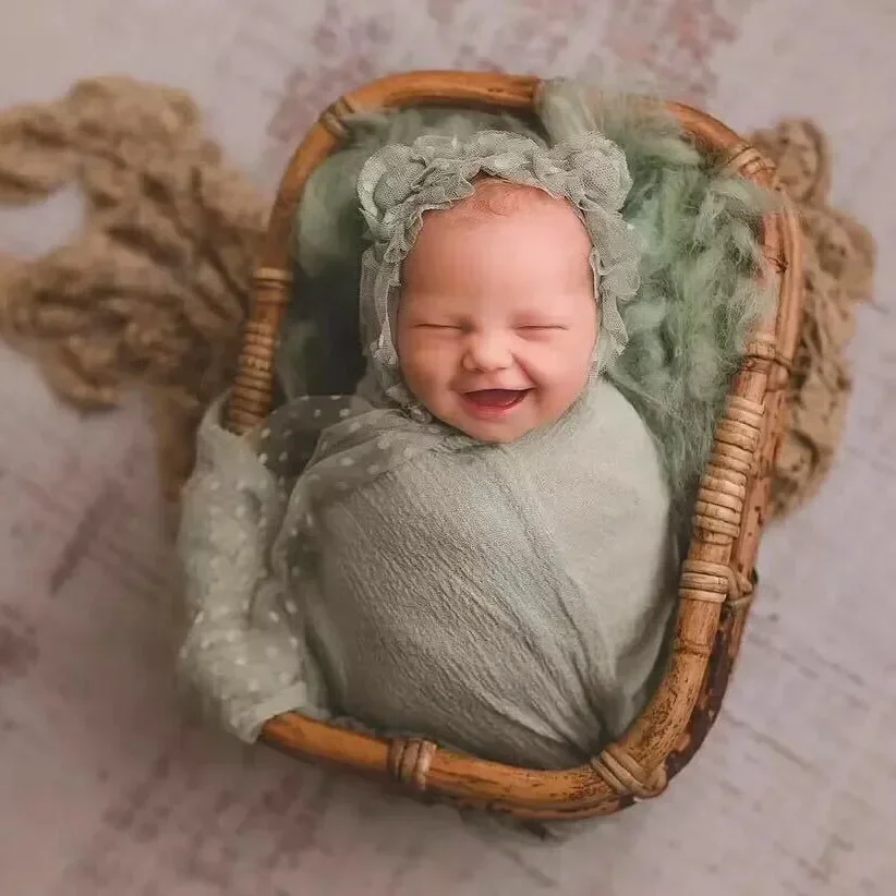 

Newborn Photography Props Retro Rattan Basket Photo Chair Bebe Shooting Accesories Recien Baby Girl Boy Posing Bed Background