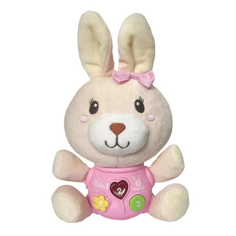 

Easter Bunny Plush Toy Cute Stuffed Animal Musical Rabbit Doll Baby Toys baby Interactive Toys Easter Gifts For Kids Boys Girls