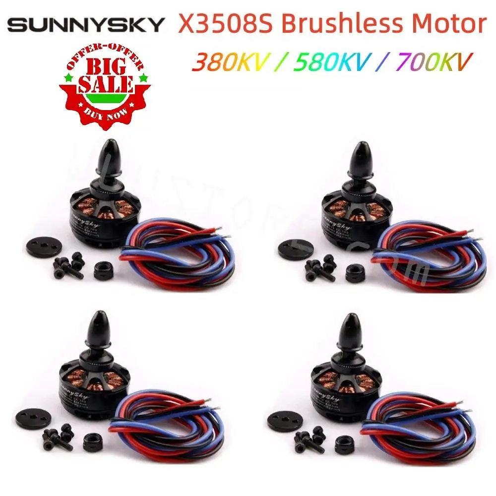 

1/2/4PCS SUNNYSKY X3508S 380KV 580KV 700KV 4S 1.5kg 200W Brushless Motor for Rc Multi-rotor copter