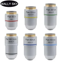 Microscope Objective Lens 4X 10X 20X 40X 60X 100X 195 Plan Objective Len RMS Thread Interface Biological Microscope Accessories
Microscope Objective Lens 4X 10X 20X 40X 60X 100X 195 Plan Objective Len RMS Thread Interface Biological Microscope Accessories