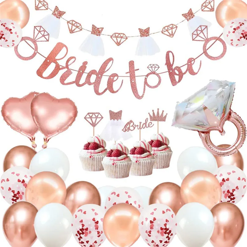 1 Set Rose Gold Balloon Set Bride To Be Banner Pull Flag Bachelorette Party Wedding Decoration Bridal Shower Hen Party
1 Set Rose Gold Balloon Set Bride To Be Banner Pull Flag Bachelorette Party Wedding Decoration Bridal Shower Hen Party