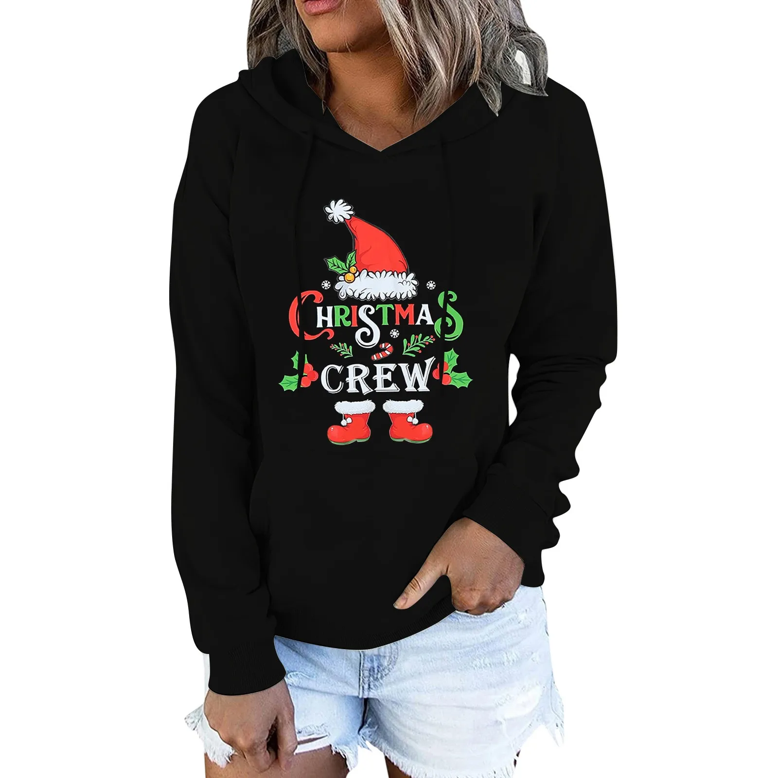 Christmas Women Casual Y 2 K Printed Sweatshirt Loose Hoodie Pullover Crew Neck Long Sleeve blouse tops 90s Punk 
Christmas Women Casual Y 2 K Printed Sweatshirt Loose Hoodie Pullover Crew Neck Long Sleeve blouse tops 90s Punk