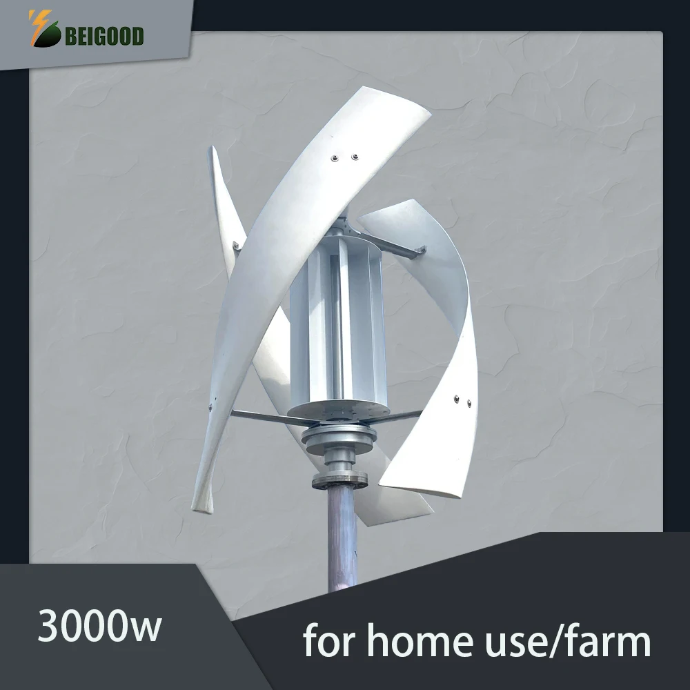 3000W 2000W Vertical Axis Wind Turbine Generator 3 Blades 12V/24V/48V Low Noise High Efficiency With Mppt Controller For Home
3000W 2000W Vertical Axis Wind Turbine Generator 3 Blades 12V/24V/48V Low Noise High Efficiency With Mppt Controller For Home