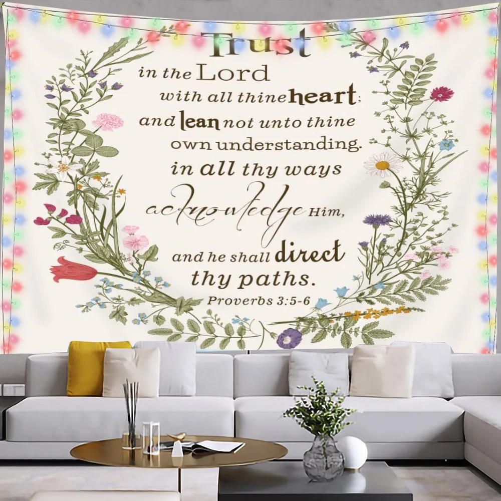 Bible Verse Tapestry Floral Herbs Bible Tapestries Quotes Wall Hanging Bedroom Living Room Dorm Decor Fabric Bohemian Decor
Bible Verse Tapestry Floral Herbs Bible Tapestries Quotes Wall Hanging Bedroom Living Room Dorm Decor Fabric Bohemian Decor