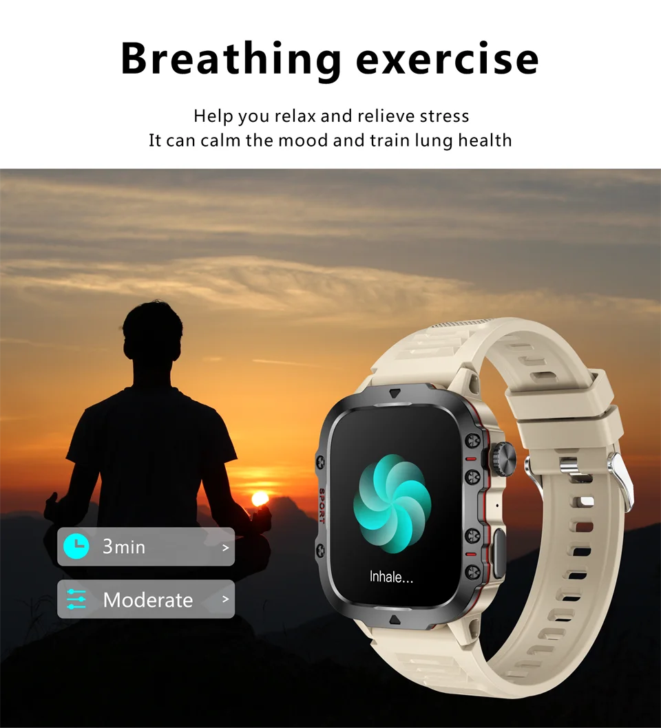 2026 New Rugged Military Smart Watches Men Bluetooth Call Health Monitoring AI Voice Sport Waterproof Smartwatch For Android Men 2026 New Rugged Military Smart Watches Men Bluetooth Call Health Monitoring AI Voice Sport Waterproof Smartwatch For Android Men
