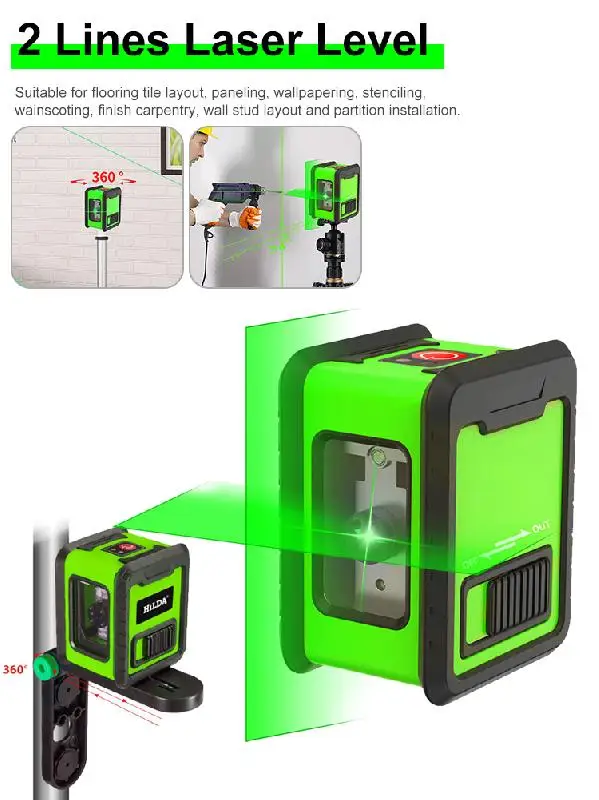 Tools Laser Level Meter 2-Lines Cross Green Level Laser Horizontal & Vertical Nivel Laser Self-Leveling лазерный уровень
Tools Laser Level Meter 2-Lines Cross Green Level Laser Horizontal & Vertical Nivel Laser Self-Leveling лазерный уровень
