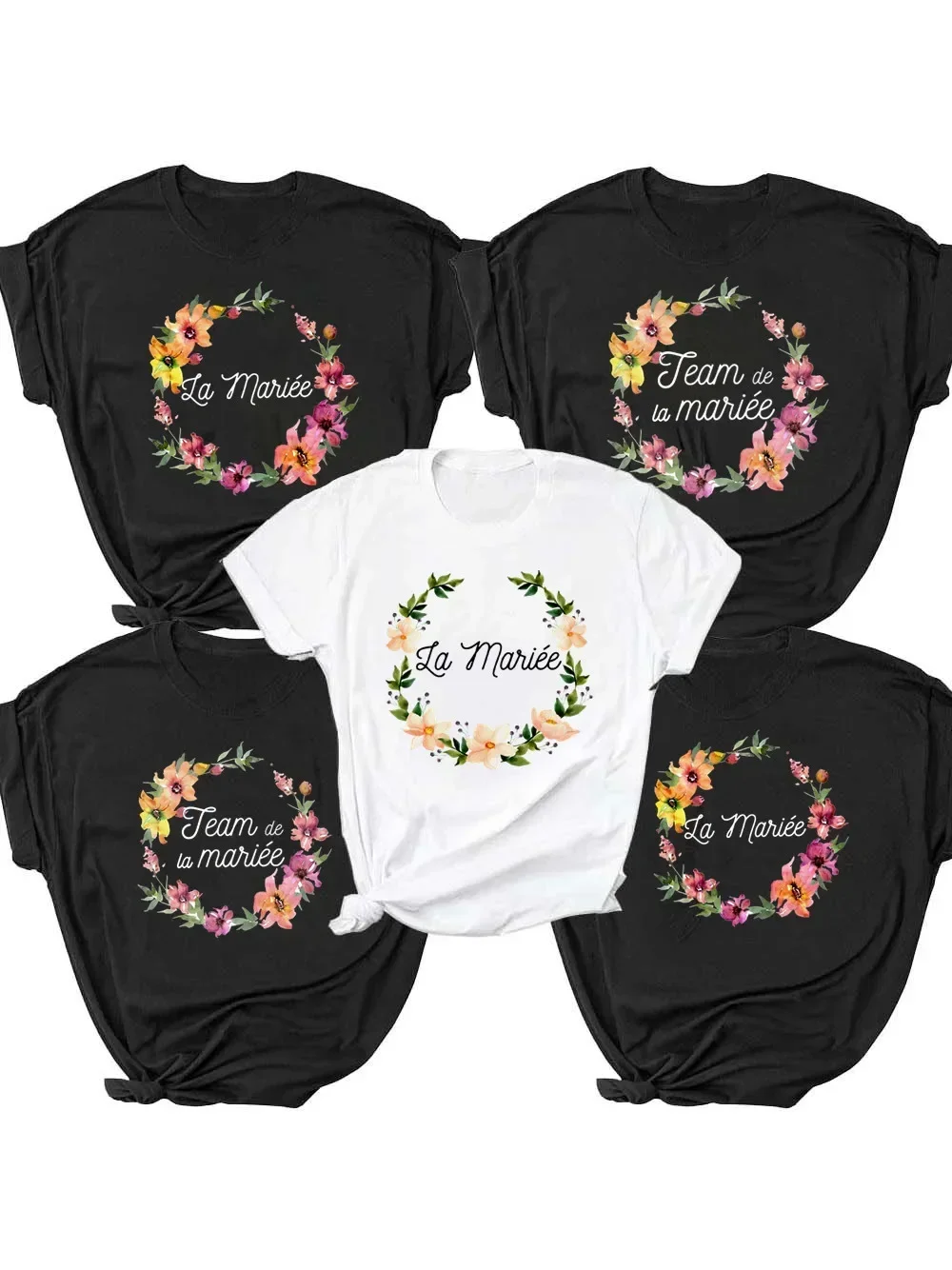 

Bachelorette France Girl Wedding Female Tops Tees Team Bride Women T-shirts 2023 EVJF To Be Squad La Mariee Hen Party