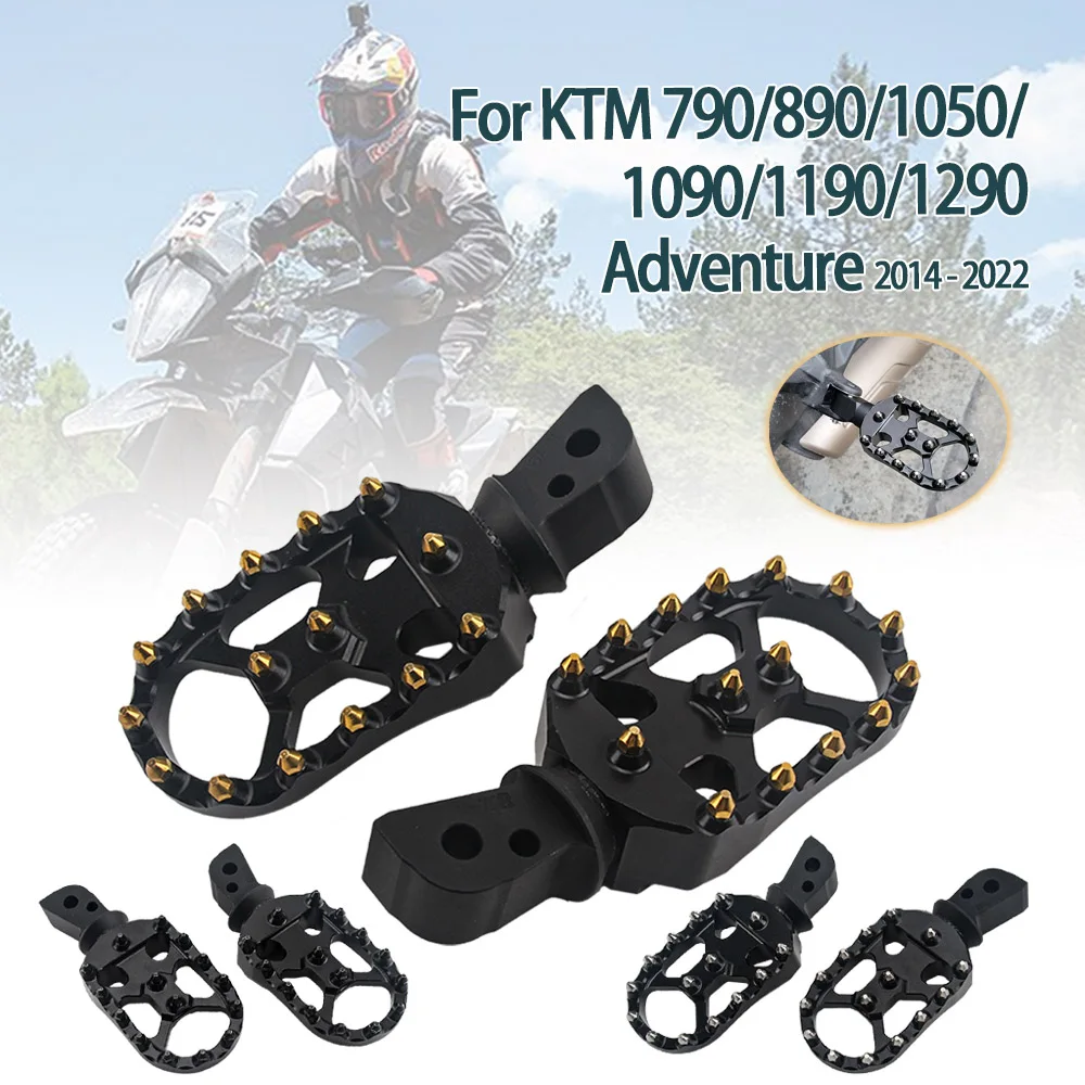 

Motorcycle Rear Footrest For 790 ADV Adventure R S 2019-2021 360 Degree Adjustable Foot Pegs Rotatable FootPegs Rest