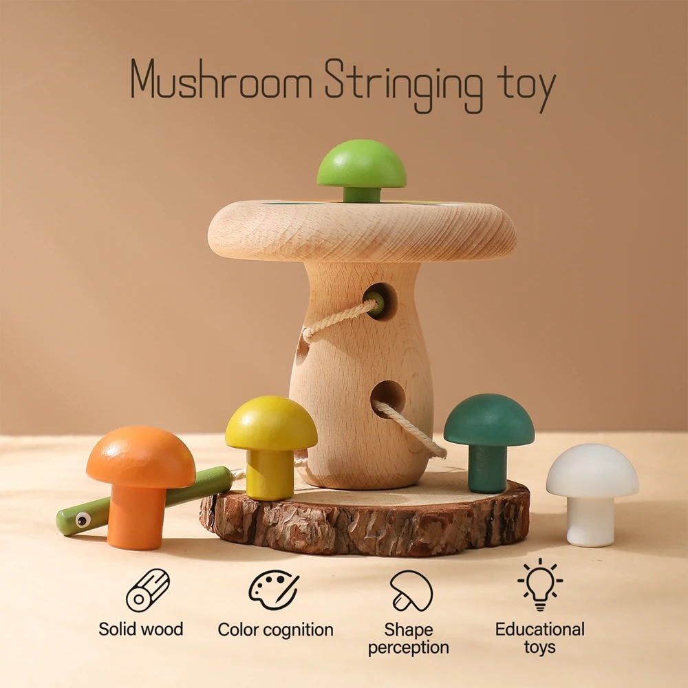 Kids Wooden Montessori Toys Mushroom Threading Game Wooden Educational Toys Fine Motor Skill Preschool Toys For Kids Baby Gifts 
Kids Wooden Montessori Toys Mushroom Threading Game Wooden Educational Toys Fine Motor Skill Preschool Toys For Kids Baby Gifts