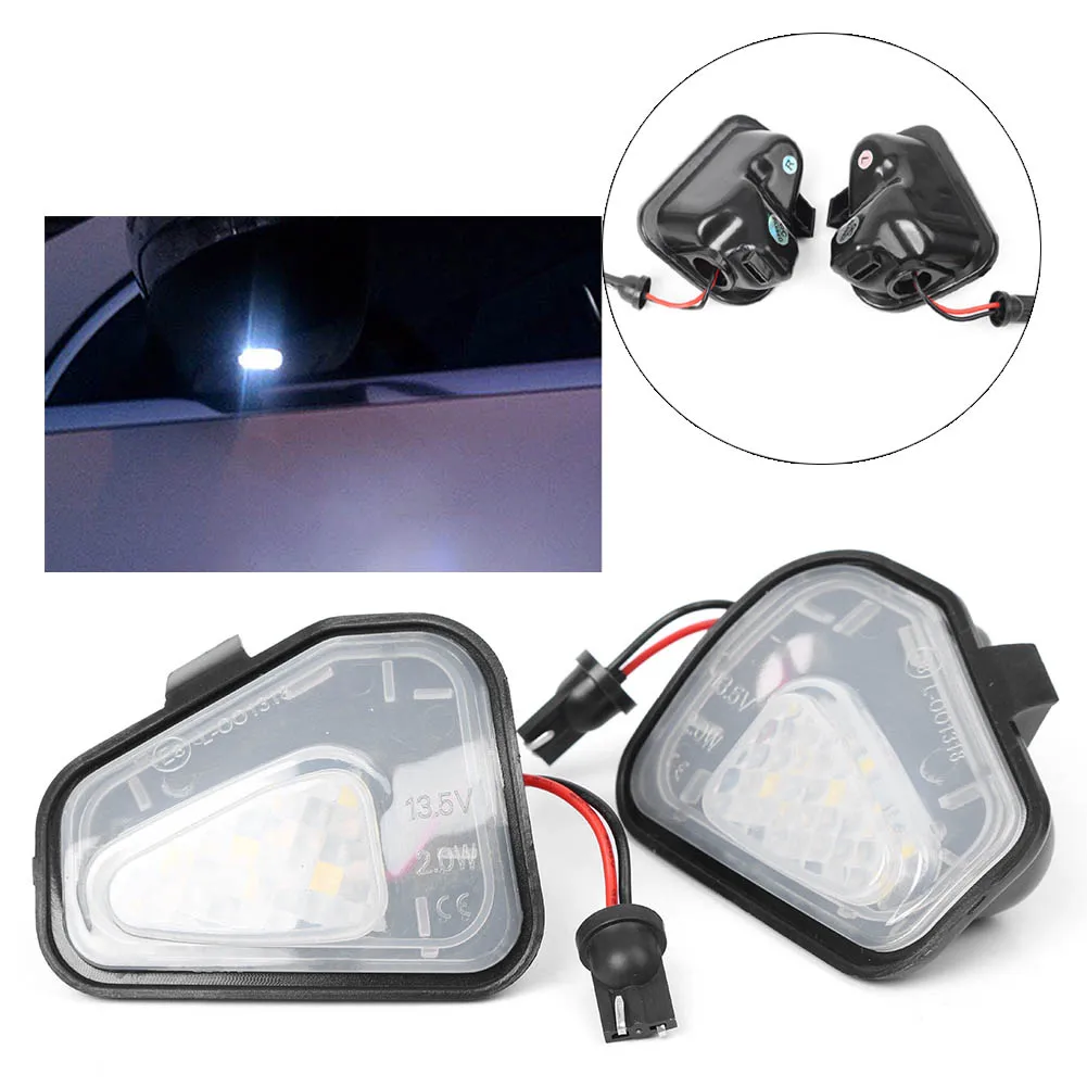 

Pair LED Side Mirror Puddle Light Error Free For Volkswagen EOS Passat 4motion Santana Scirocco B7 CC