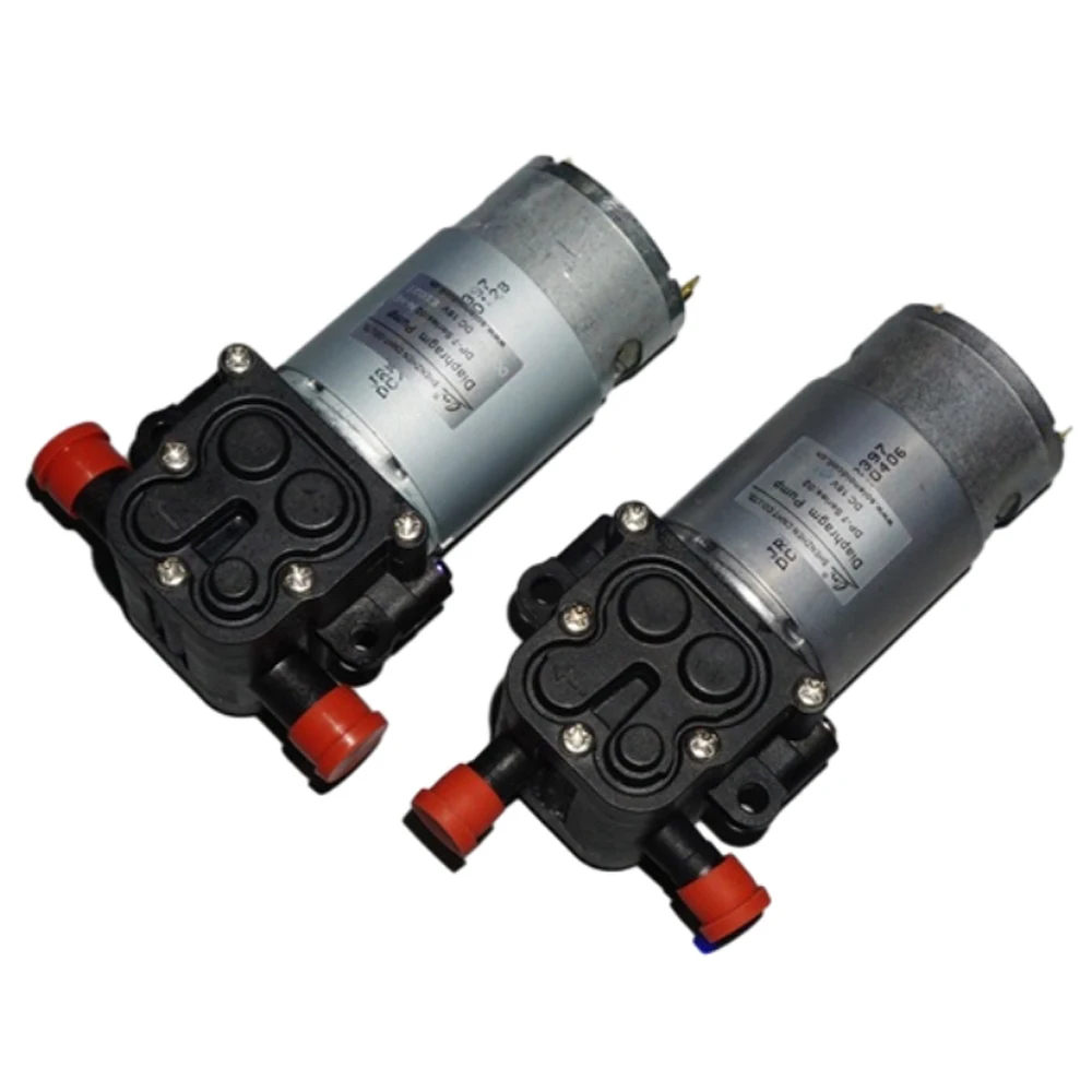 

555 Motor 18V Diaphragm High Pressure Pump 8bar Pressure 150ml/min 12-24V Diaphragm Pump Water Gun Storage Self-priming Pump