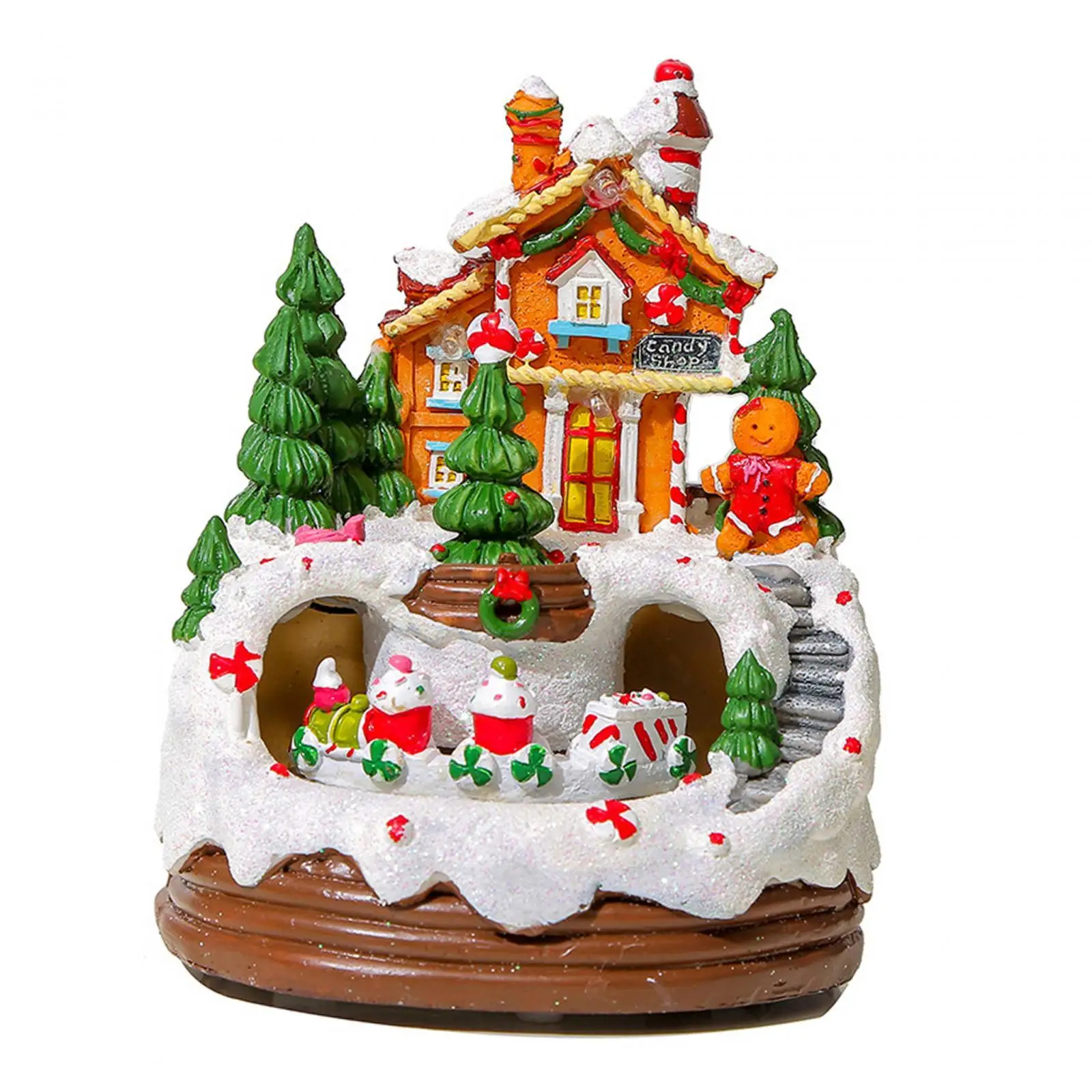 Musical Box with LED Lights Resin Christmas Village Figurine Christmas Decoration for Cabinet Tabletop Holiday Birthday Festival
Musical Box with LED Lights Resin Christmas Village Figurine Christmas Decoration for Cabinet Tabletop Holiday Birthday Festival