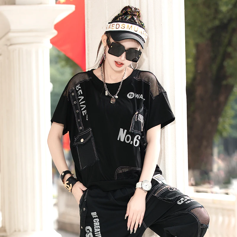 Trendy Black Loose Round Neck Short Sleeved Top Women 2024 Summer Hip-hop Handsome T-shirt Street LX930
Trendy Black Loose Round Neck Short Sleeved Top Women 2024 Summer Hip-hop Handsome T-shirt Street LX930