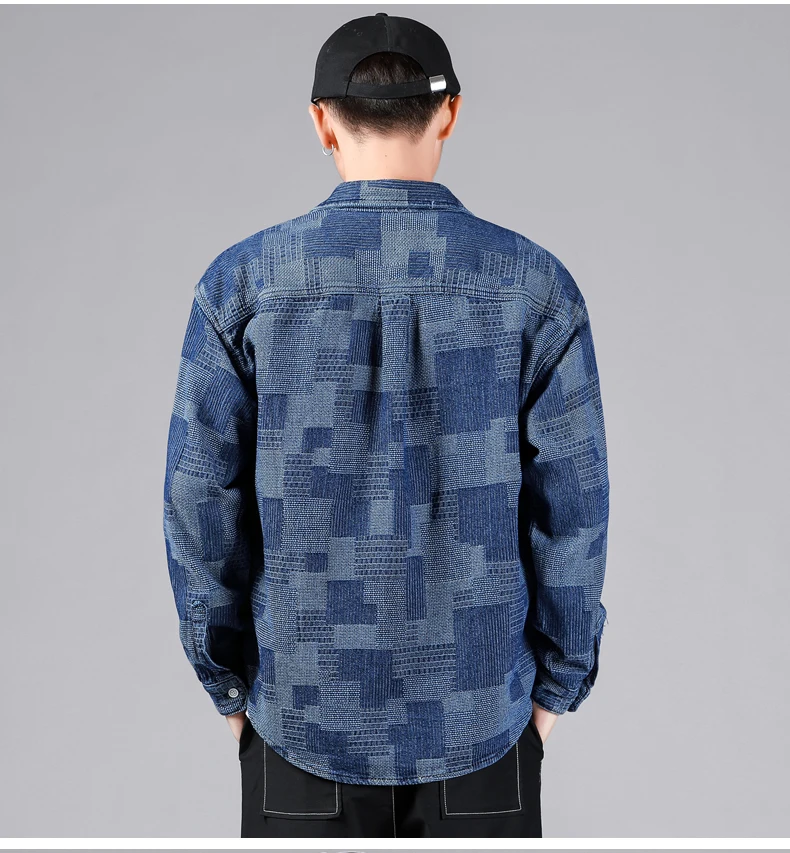 Personality Jacquard Men's Denim Shirt New Fashion Oversized Hip-hop Print Splicing Jeans Shirt Male Streetwear Plus Size 5XL 6 Mallzona S10d3855a65ac40a7b84e797dd00f0c77m Personality Jacquard Men's Denim Shirt New Fashion Oversized Hip-hop Print Splicing Jeans Shirt Male Streetwear Plus Size 5XL Mallzona