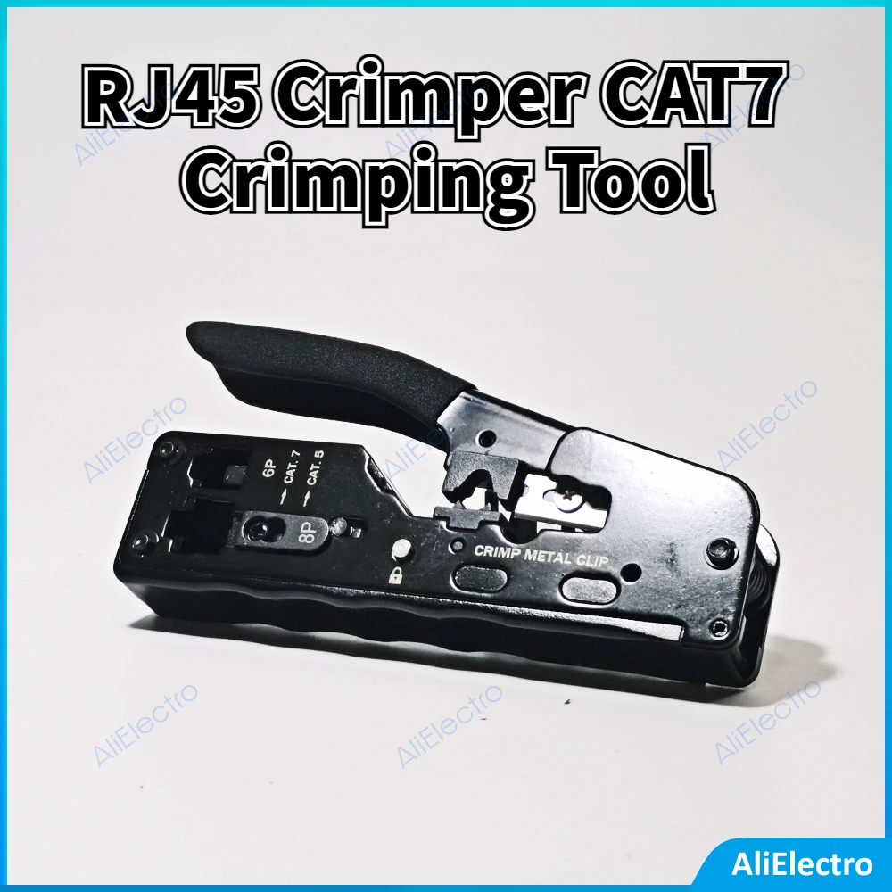 

New ZoeRax Pass Through Crimper Cat5 Cat6 Cat7 Ethernet Cables EZ Crimp Tool RJ45 RJ12 RJ11 Network Connectors Modular Plugs