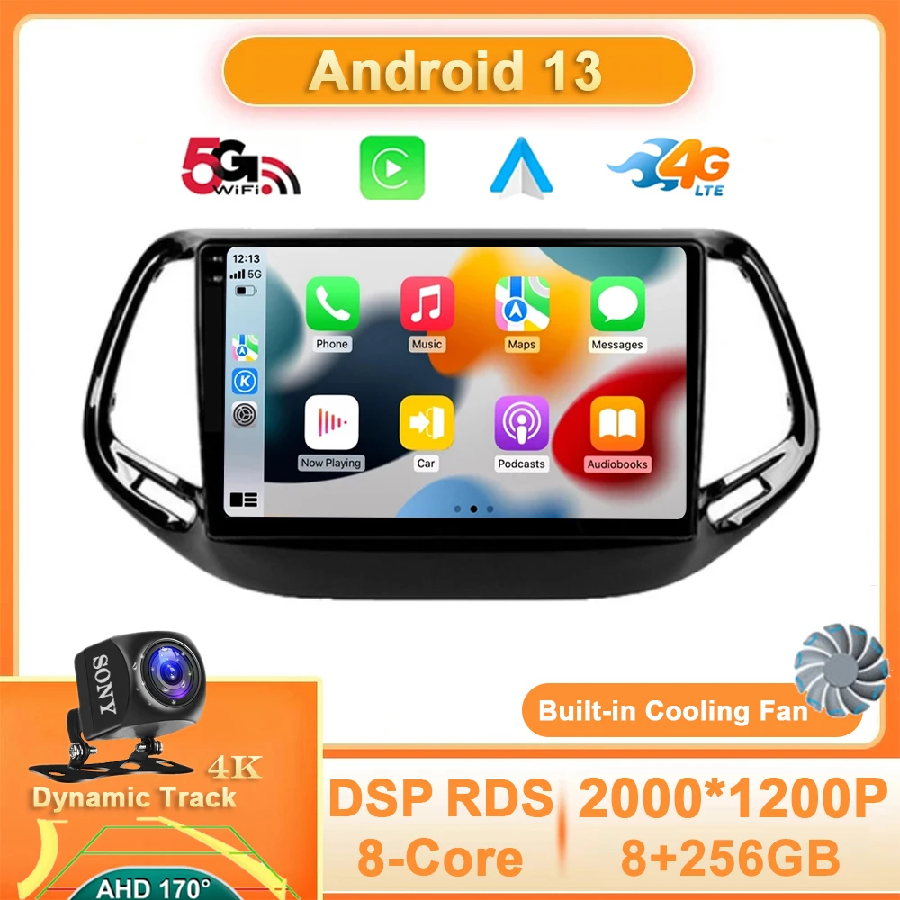 Android 12 For Jeep Compass 2017 - 2019 Car Radio Stereo Video Player Multimedia 360 Camera GPS Navigation WIFI 4G Carplay Auto
Android 12 For Jeep Compass 2017 - 2019 Car Radio Stereo Video Player Multimedia 360 Camera GPS Navigation WIFI 4G Carplay Auto