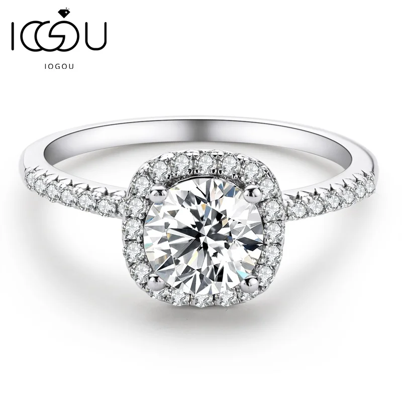 IOGOU Moissanite Engagement Rings for Women 925 Sterling Silver Square Round 6.5mm Brilliant Diamond Ring Wedding Jewelry Gift
IOGOU Moissanite Engagement Rings for Women 925 Sterling Silver Square Round 6.5mm Brilliant Diamond Ring Wedding Jewelry Gift
