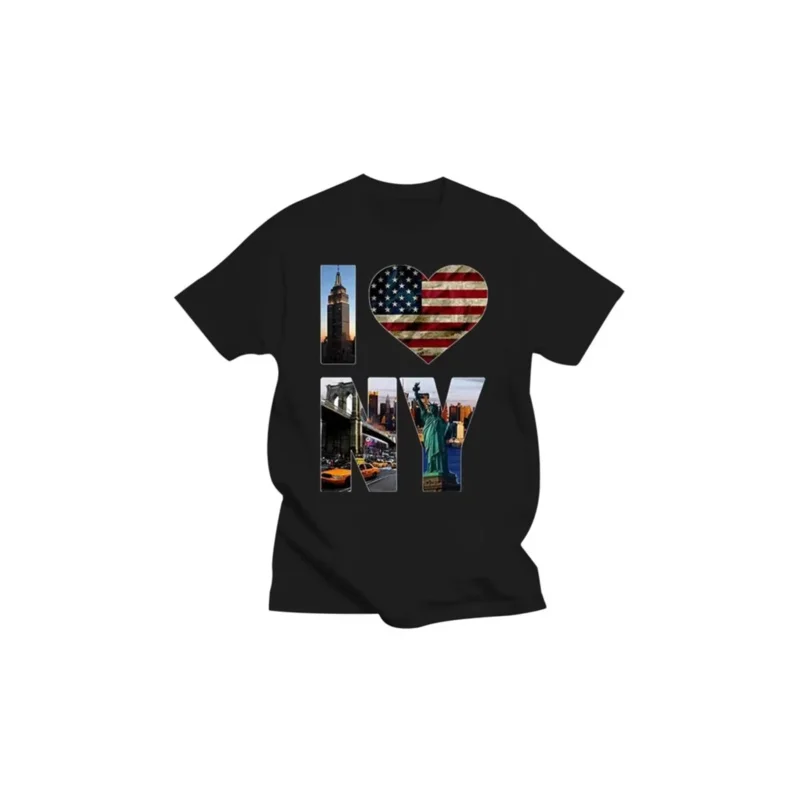 Мужская дышащая хлопковая футболка с коротким рукавом I Love NY York Black, США, 77899
Мужская дышащая хлопковая футболка с коротким рукавом I Love NY York Black, США, 77899