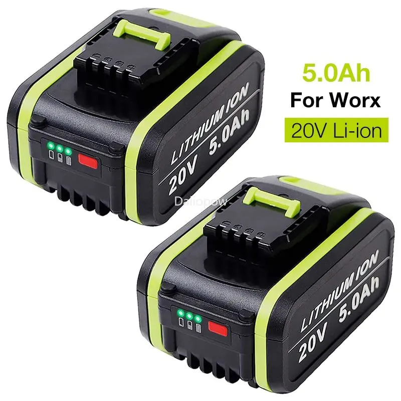 2Pack WA3551 5000mAh Li-Ion Replacement Battery for Worx 20V WA3553 WX523 WX390 WG329E WG259E Power Tools & Powershare Series
2Pack WA3551 5000mAh Li-Ion Replacement Battery for Worx 20V WA3553 WX523 WX390 WG329E WG259E Power Tools & Powershare Series